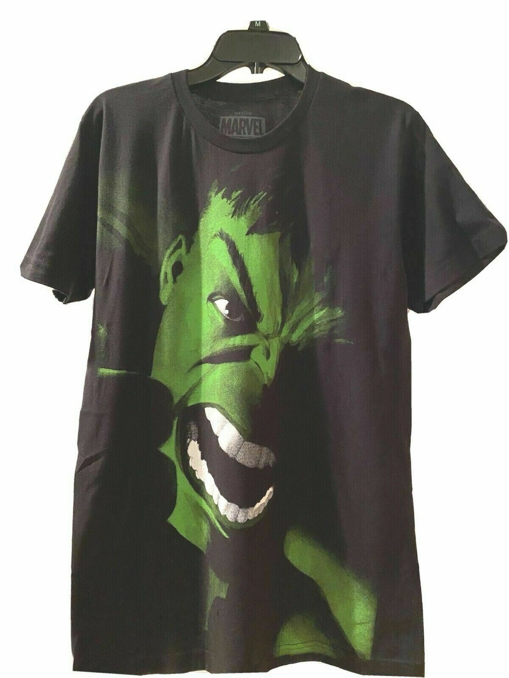 Marvel Boys' Hulk Face Graphic Tee - Black & Green